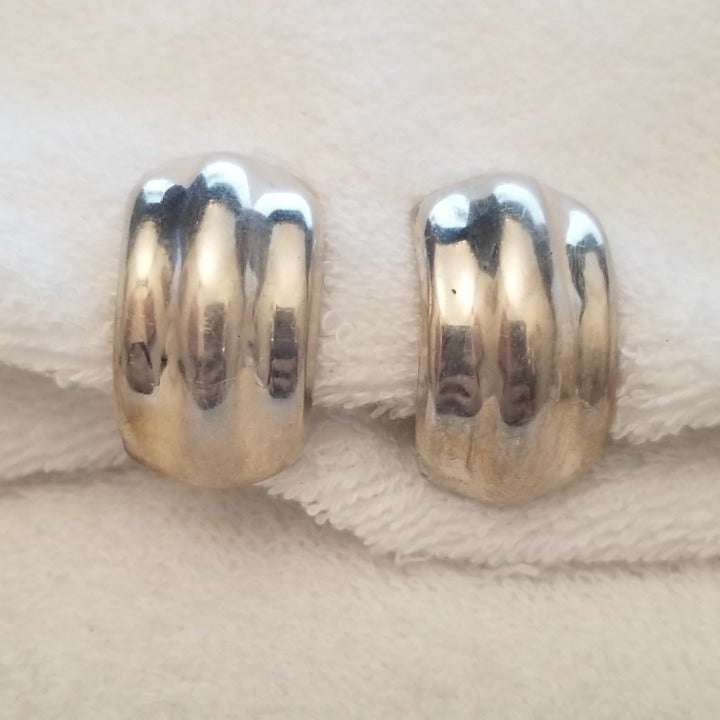 Vintage Mexico 925 Silver Clip-On Earrings