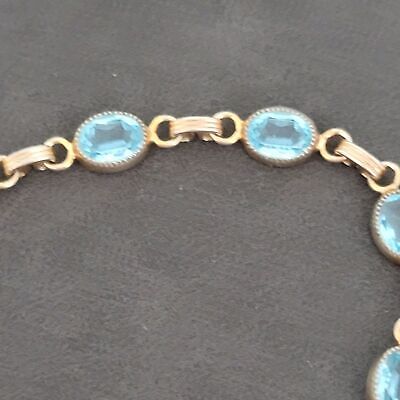 Vintage Blue Silver Tone Bracelet