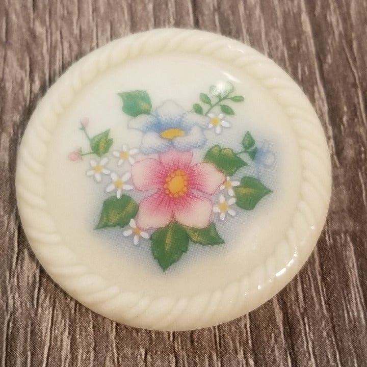 Vintage Avon Ceramic Flower Brooch