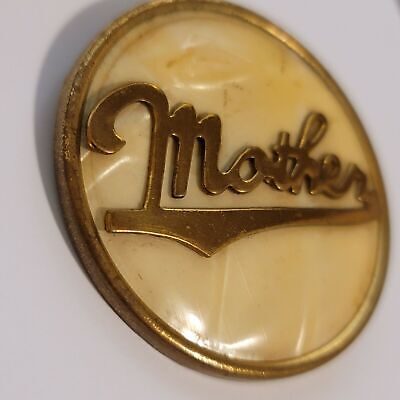 Vintage Mother Round Brooch
