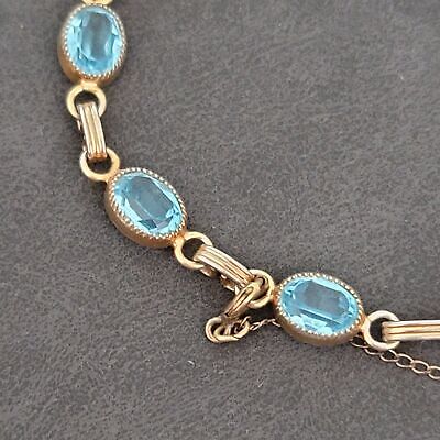Vintage Blue Silver Tone Bracelet