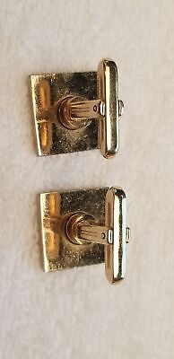 Vintage Hickok USA Gold Tone Square Cufflinks