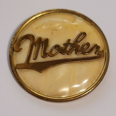 Vintage Mother Round Brooch