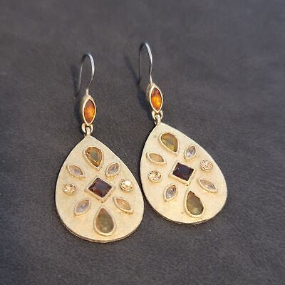 Gold Tone Tear Drop Earrings