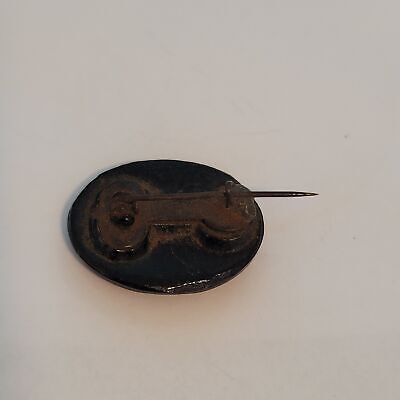Vintage Black Oval Brooch