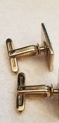 Vintage Hickok USA Gold Tone Square Cufflinks
