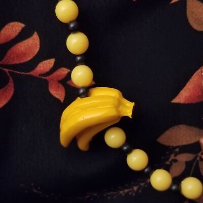 Vintage Monkey & Banana Necklace