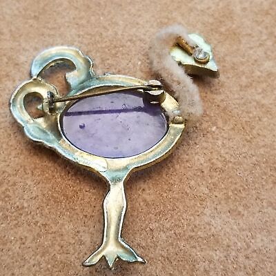 Vintage Ugly Ostrich Brooch
