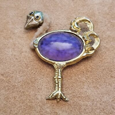 Vintage Ugly Ostrich Brooch
