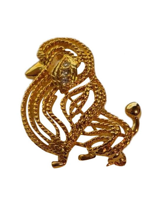 Vintage 1980s New View Dog Brooch