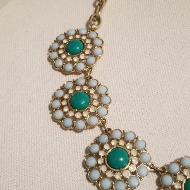 Green Gold Tone Statement Necklace