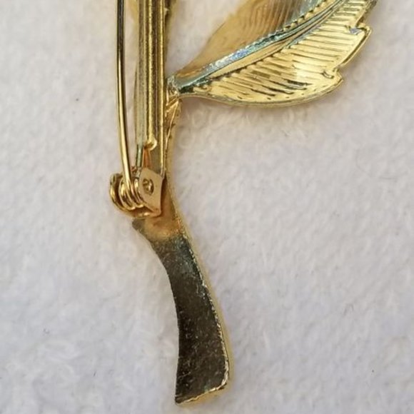 Gold Color Rose Brooch