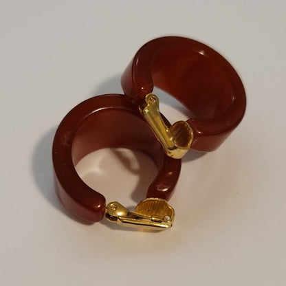 Vintage Bakelite Clip On Earrings