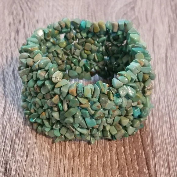 Turquoise Chip Stretch Bracelet