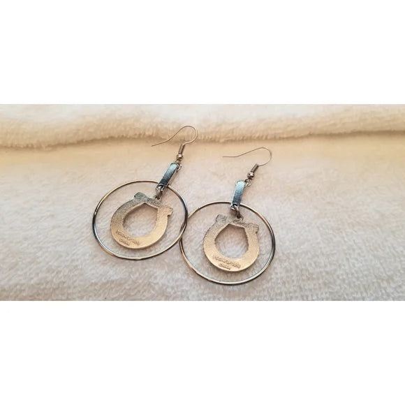 2010 Blue & Silver Indianapolis Colt Football Earrings