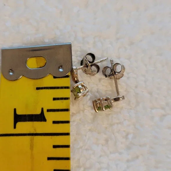 Sterling Silver Peridot Earrings