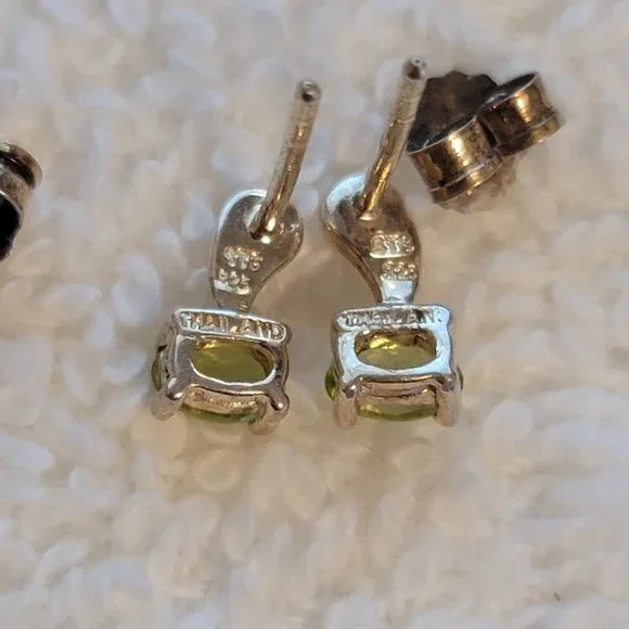 Sterling Silver Peridot Earrings