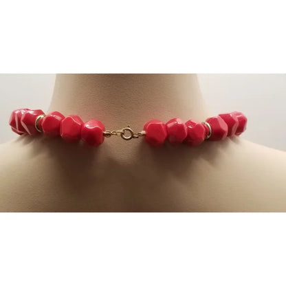 Vintage Red Bead Necklace
