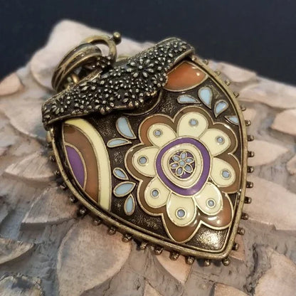 Copper Colored Love Peace Necklace