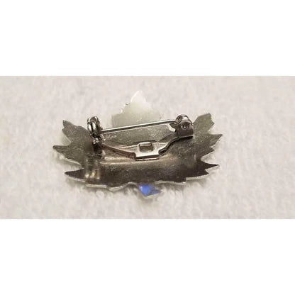 Vintage Silver Tone Maple Leaf Brooch