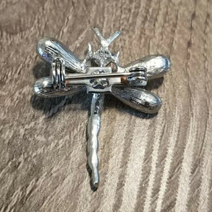 Small Rhinestone Dragonfly Brooch