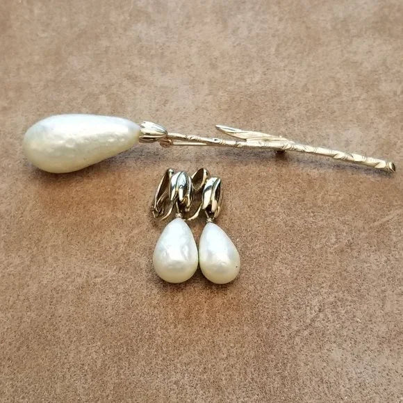 Vintage Kimberlee Demi Parure Simulated Pearl Set