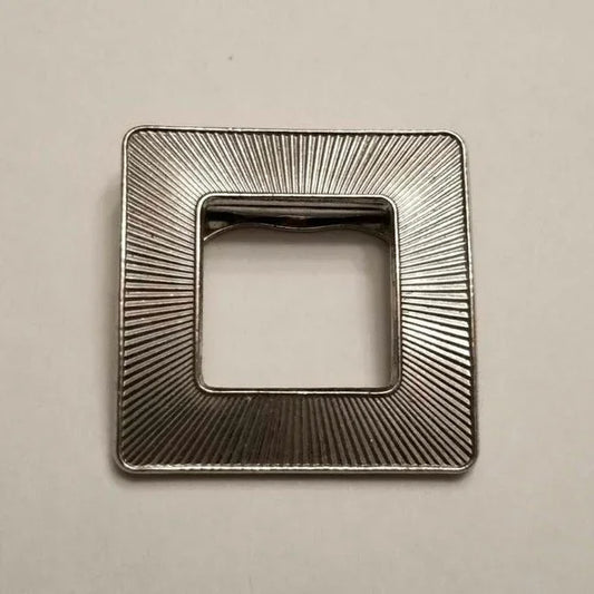 Square Silver Tone Scarf Clip