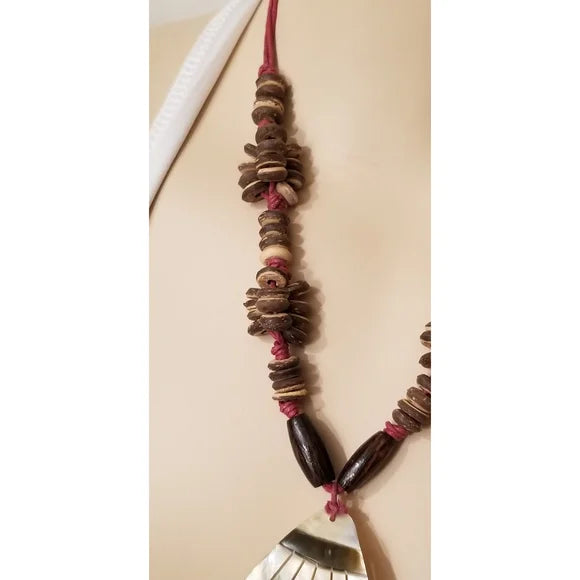 Mother Of Pearl Shell Coconut Necklace