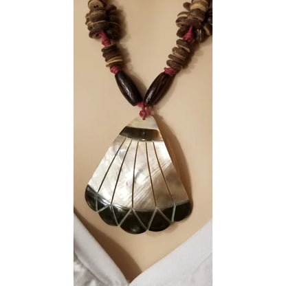 Mother Of Pearl Shell Coconut Necklace