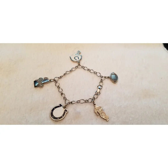 2002 Vintage Indianapolis Colts Charm Bracelet
