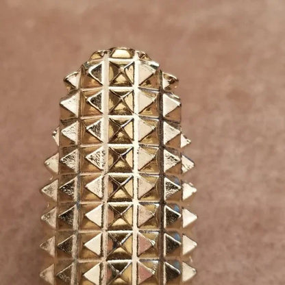 Gold Tone Spike Rings