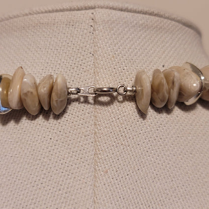 Gray and Silver Bead Necklace