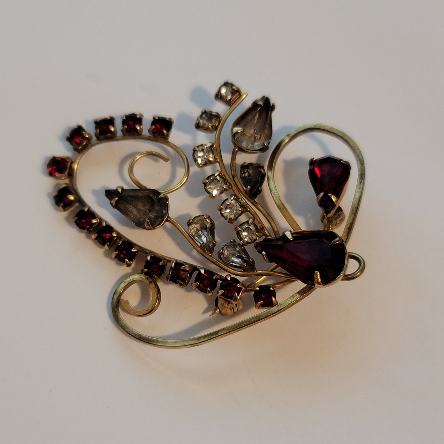 Vintage 1/20 12K GF Rhinestone brooch