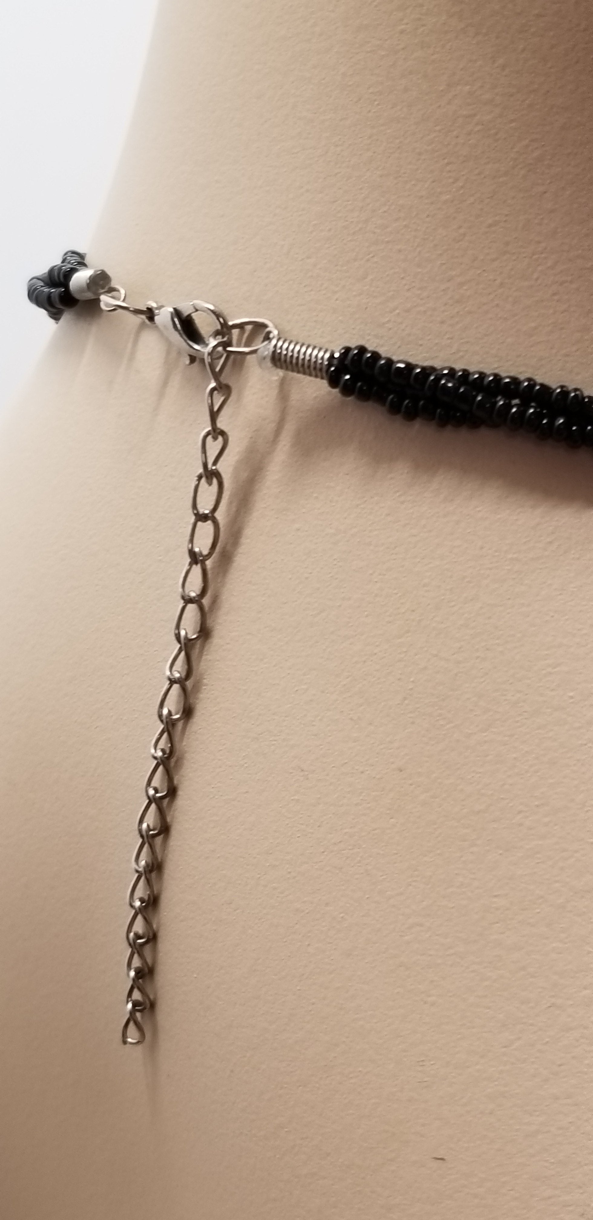 Black & Gray Shell Beaded Necklace