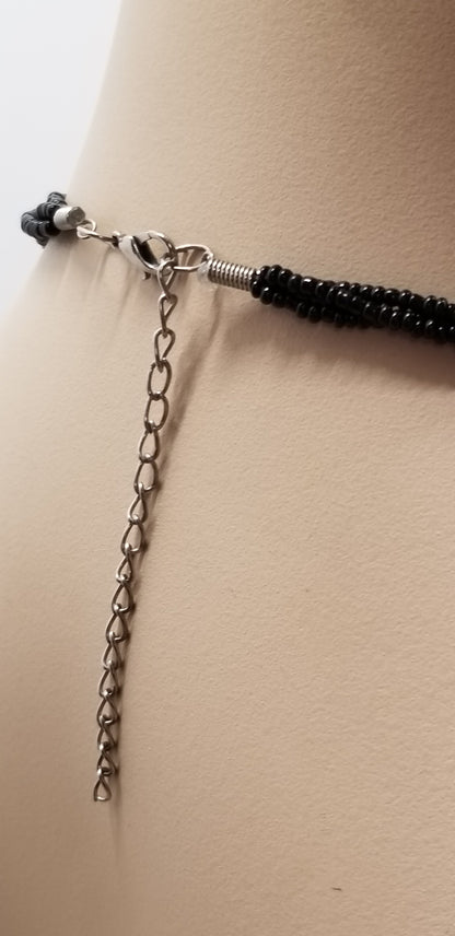 Black & Gray Shell Beaded Necklace