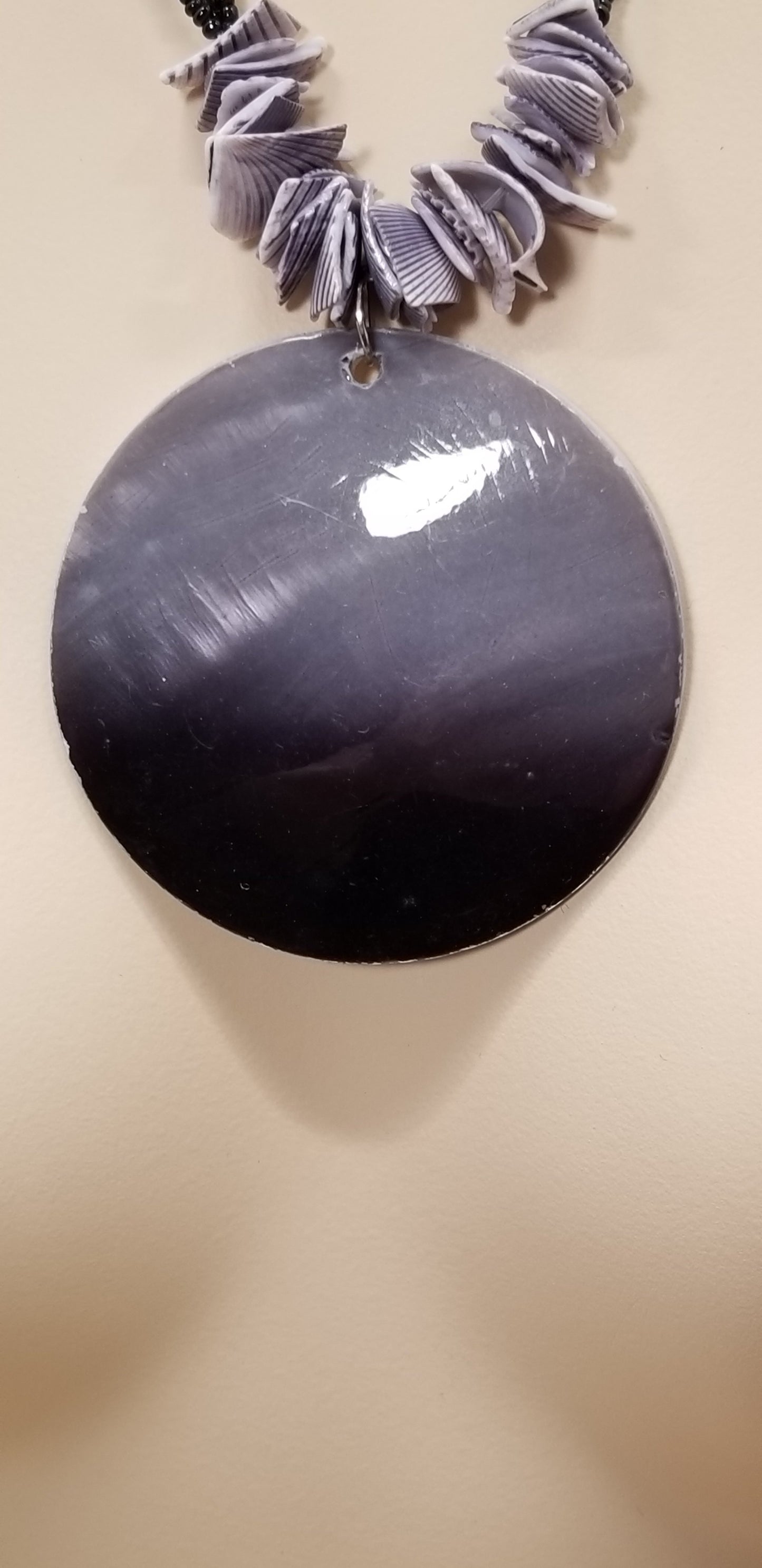 Black & Gray Shell Beaded Necklace