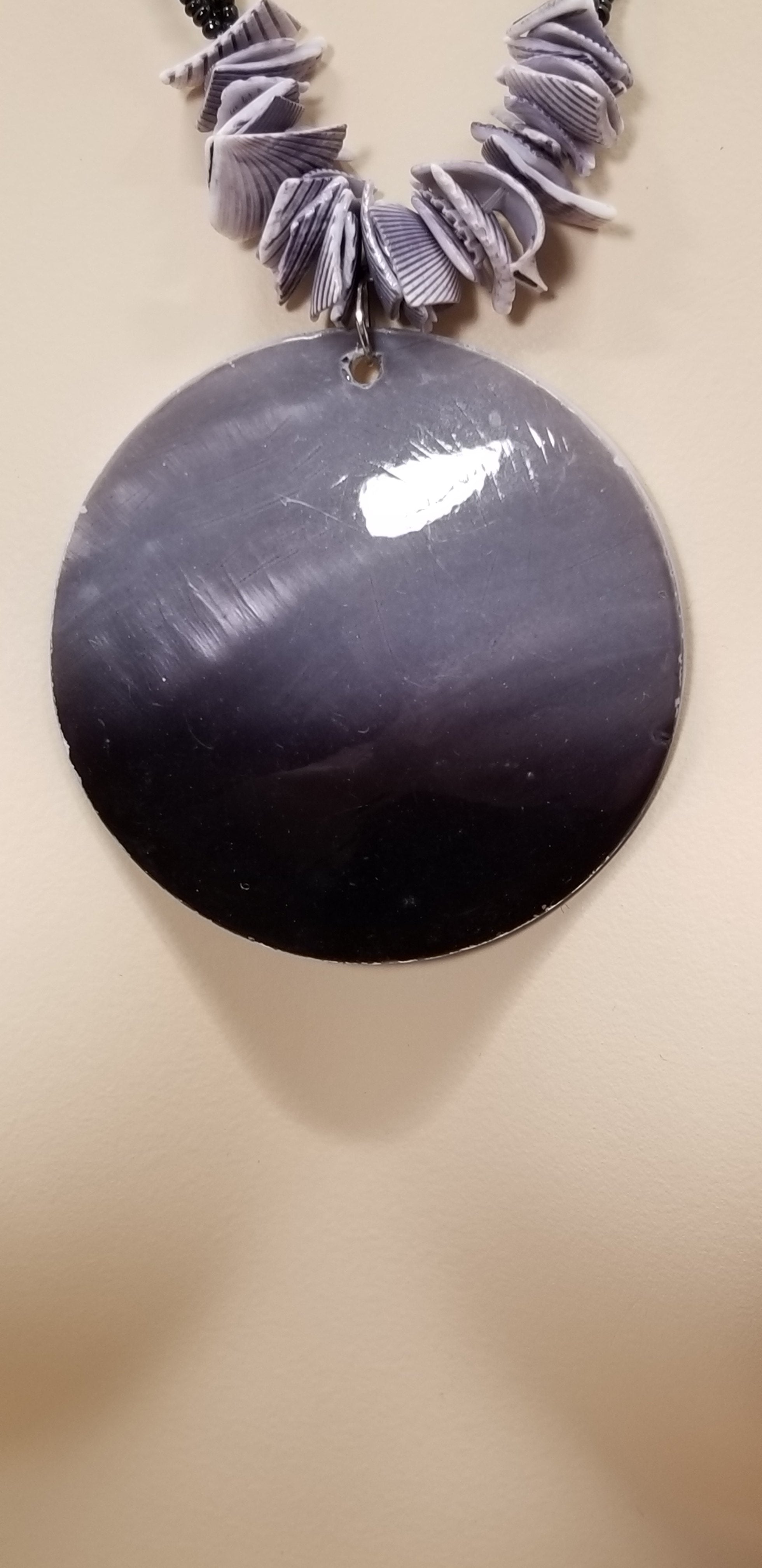 Black & Gray Shell Beaded Necklace
