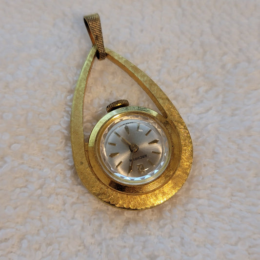 AMCHRON Gold Tone Pendant Watch