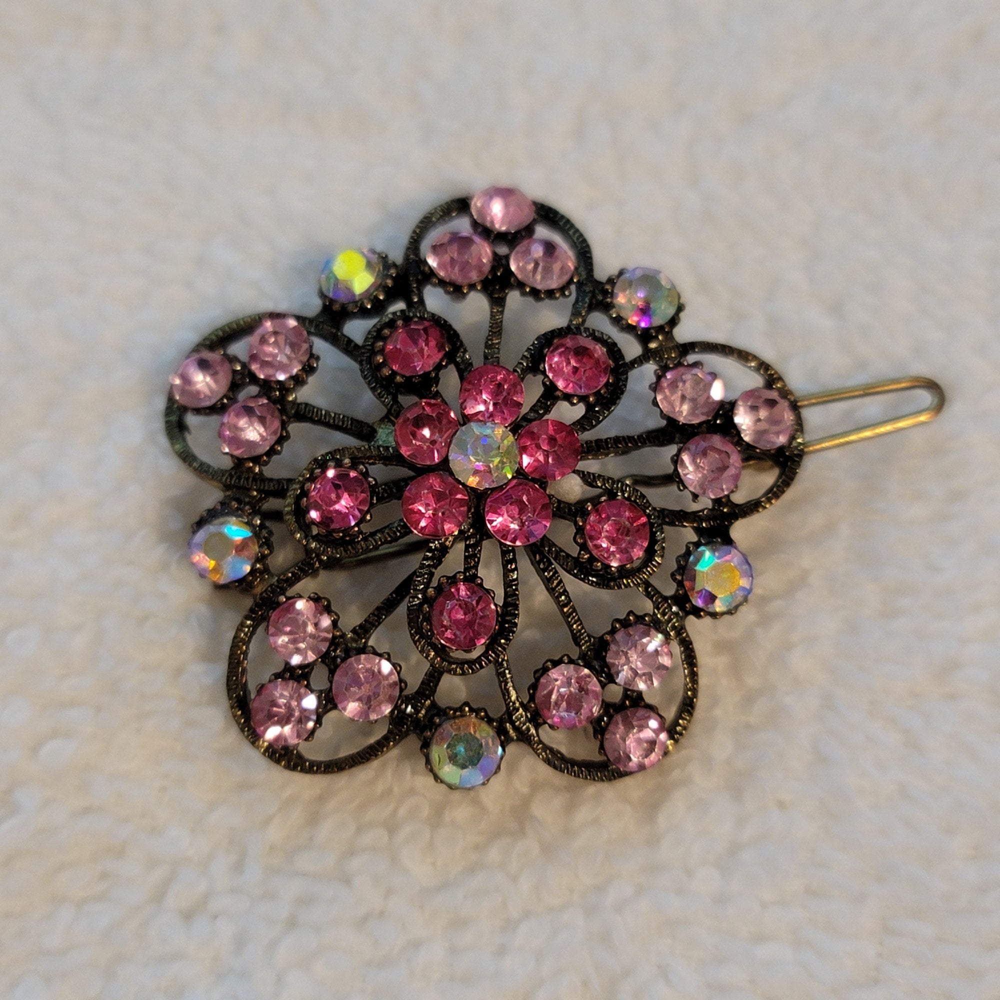 Rhinestone Hair Barrette Clip