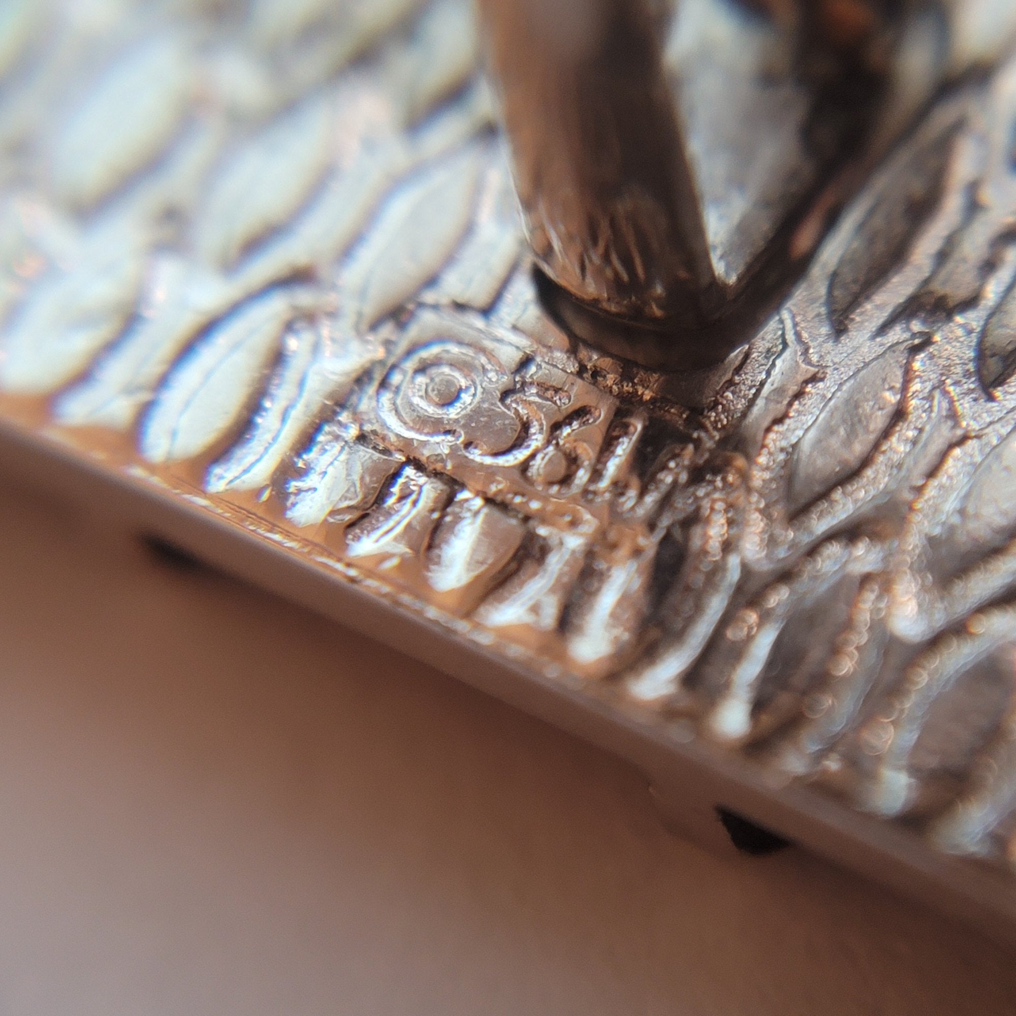 Silver & Black Abstract Cufflinks