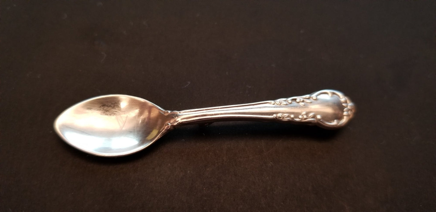 Vintage SB Sterling Salt Spoon Brooch