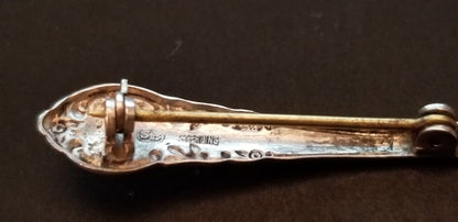 Vintage SB Sterling Salt Spoon Brooch