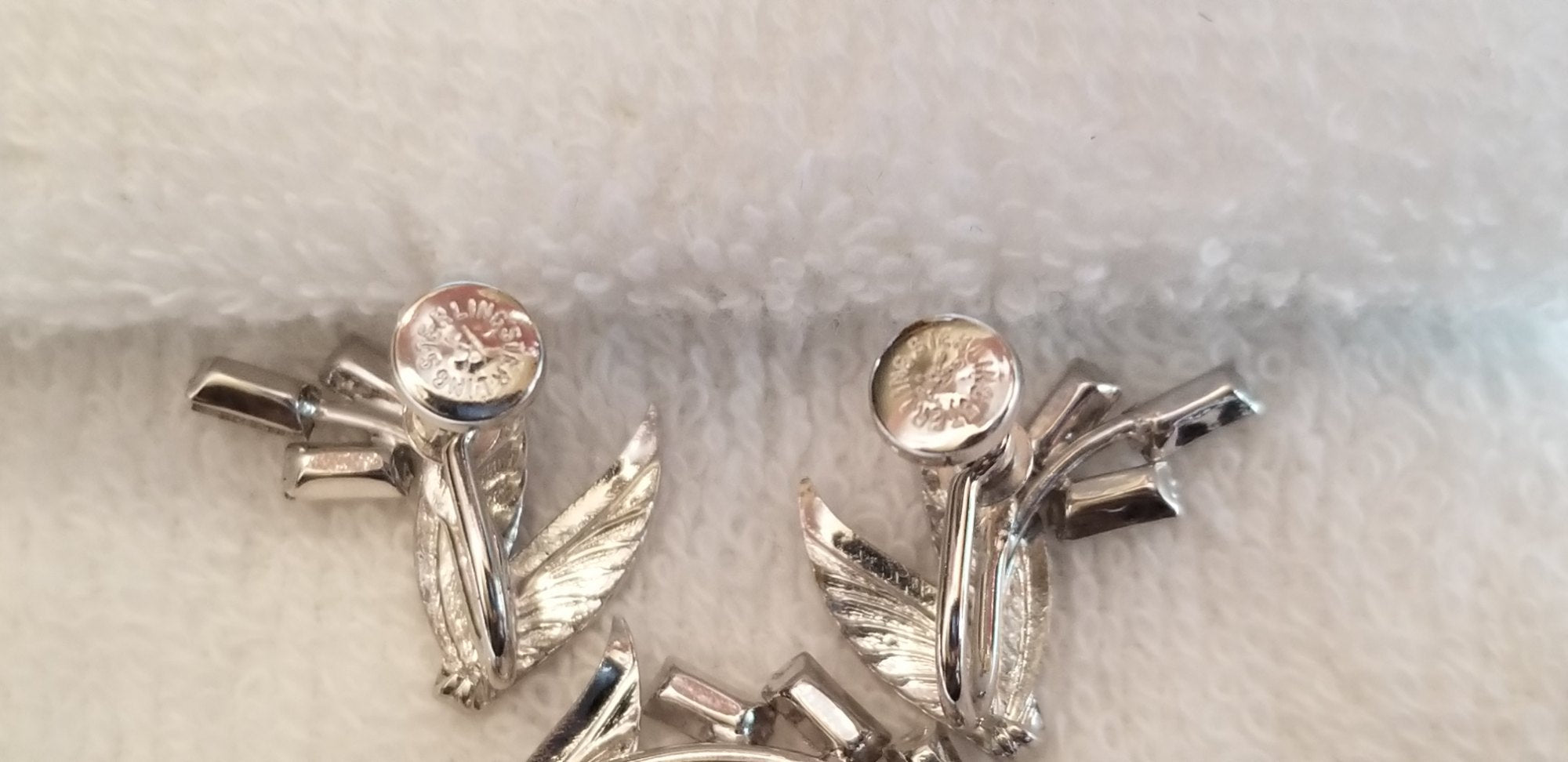 Vintage TK Tru-Kay Sterling Brooch And Earring Set