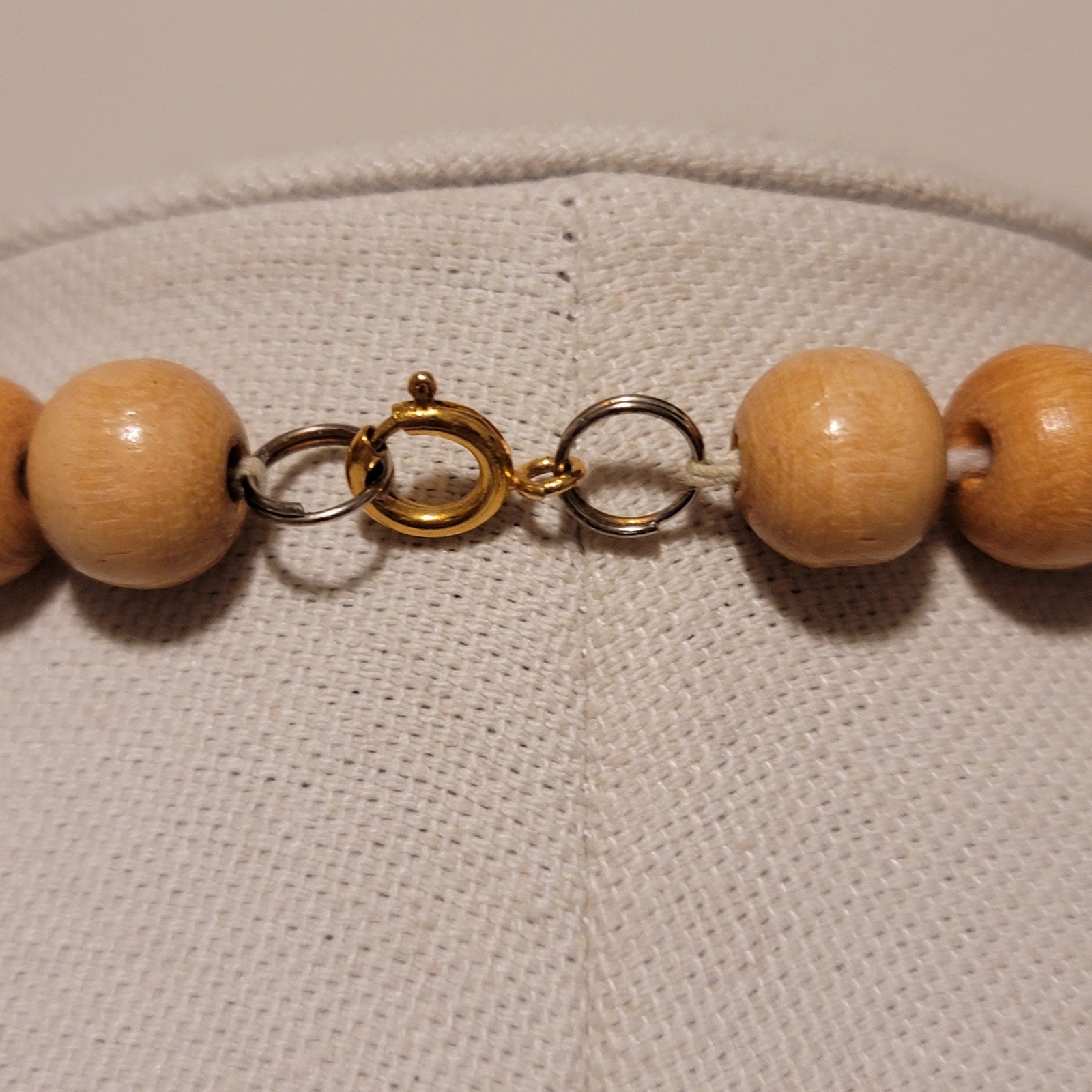 Vintage Brown Graduated Wood Bead Necklace