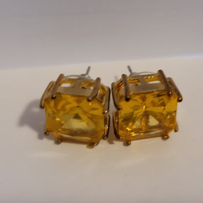 Yellow Stud Earrings