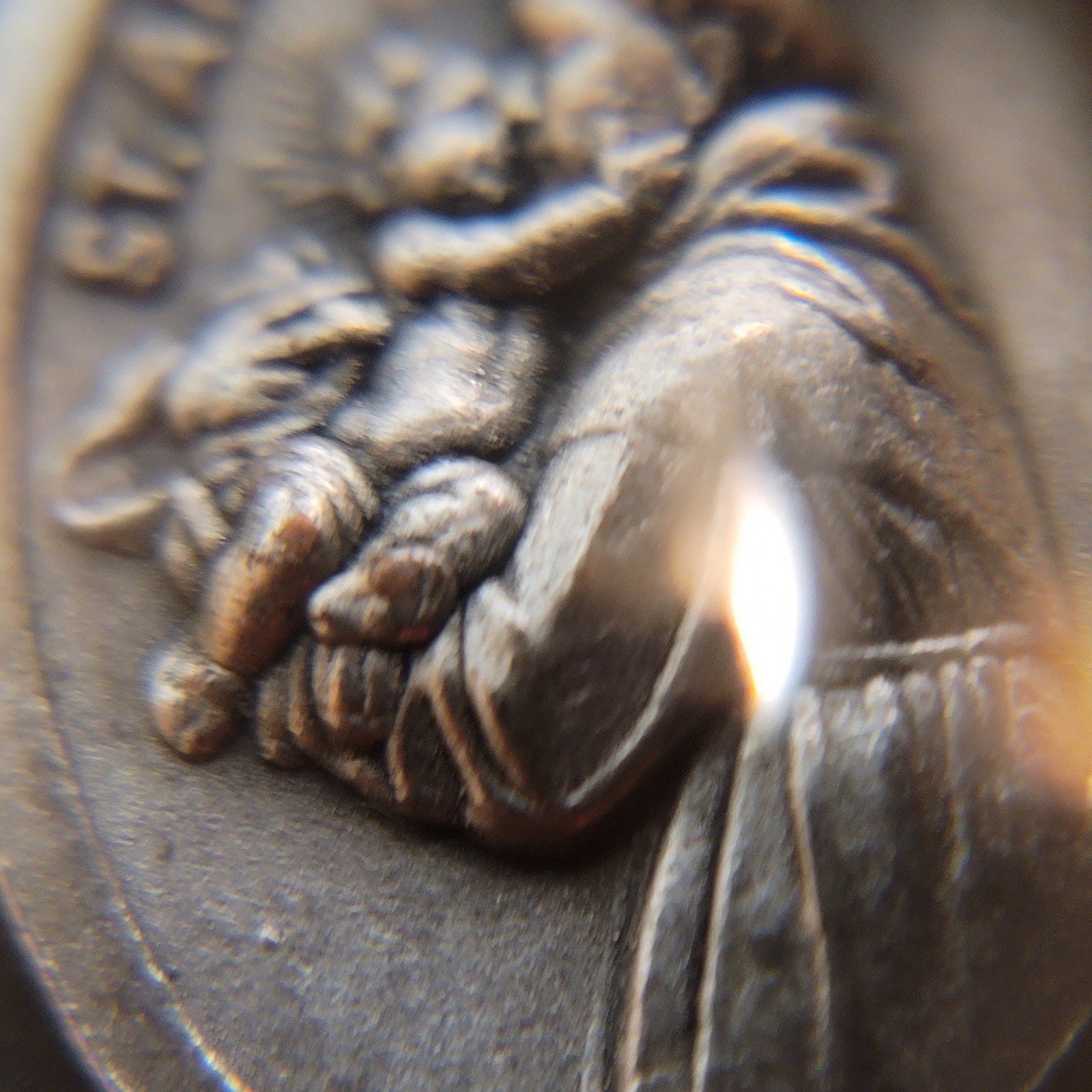 Vintage St. Anthony Padua Holy Relic Reliquary Medal Pendant