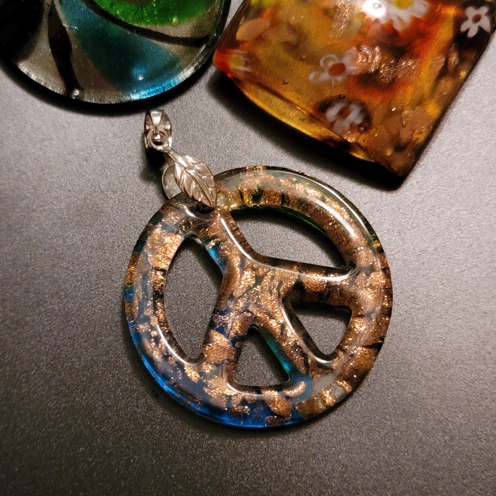 Lot of 5 Glass Pendants