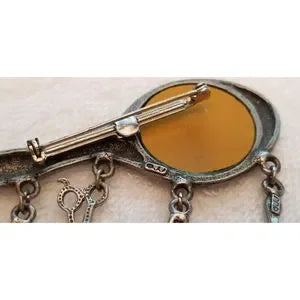 Vintage Jonette Mirror Hair Stylist Brooch