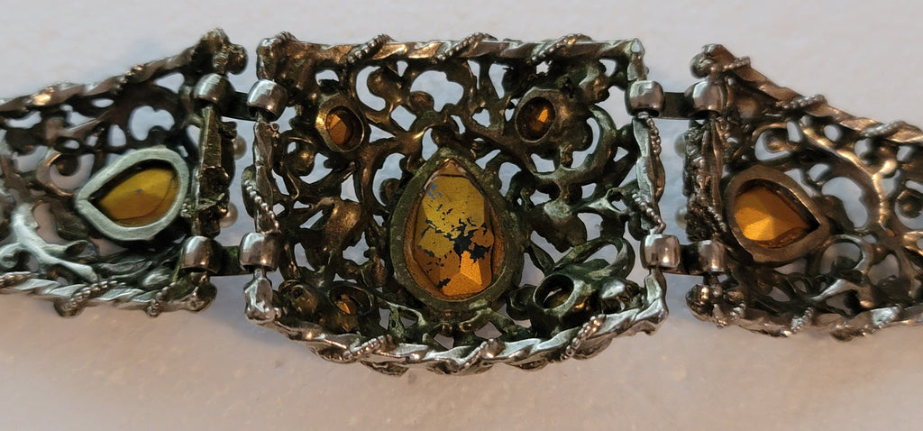 Vintage Statement Rhinestone Bracelet
