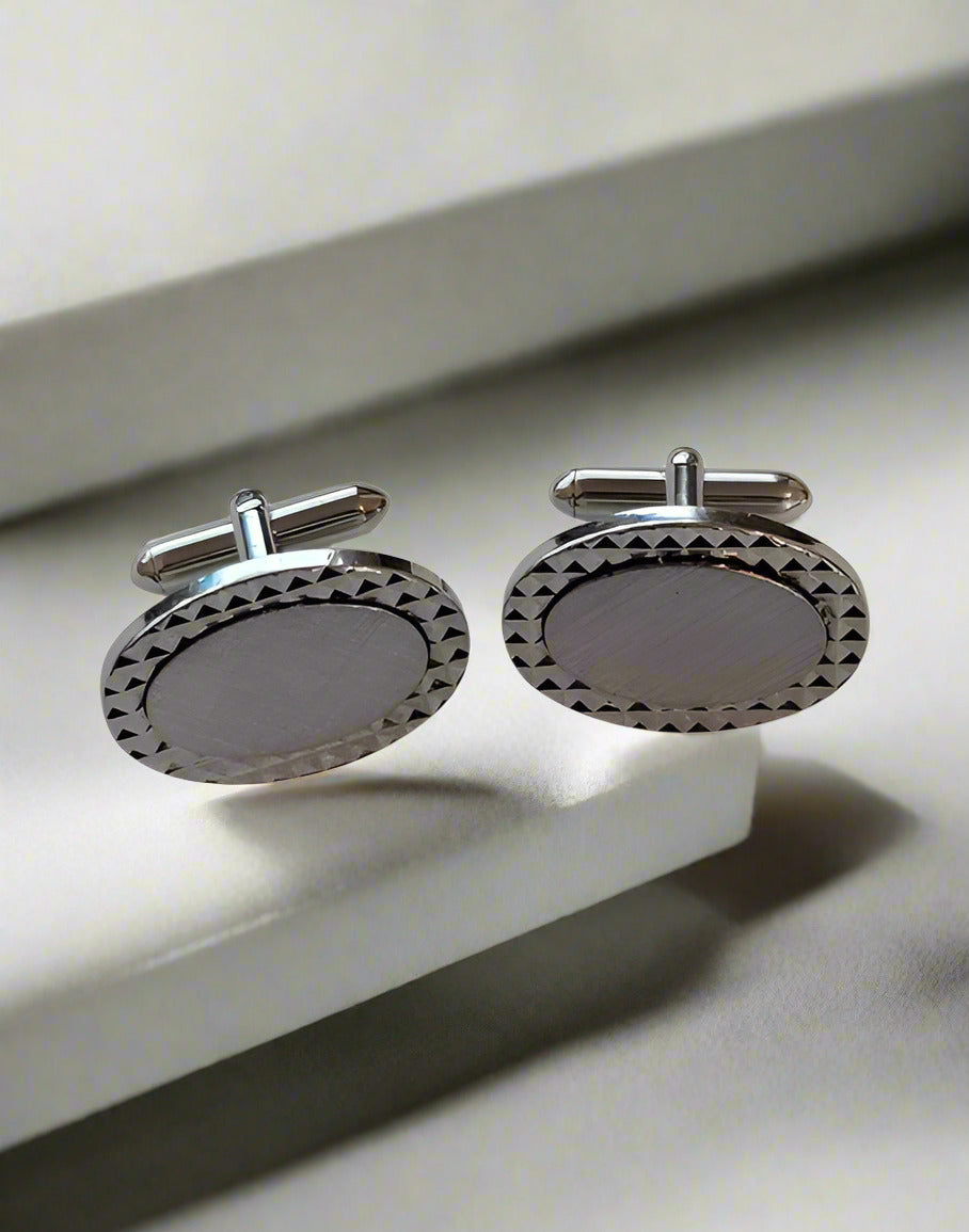 Silver Vintage Tone Cufflinks